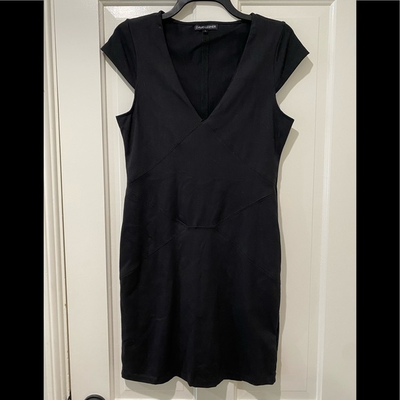 David Lerner Dresses & Skirts - David Lerner cap sleeve fitted stretch Bodycon mini dress basic staple piece L